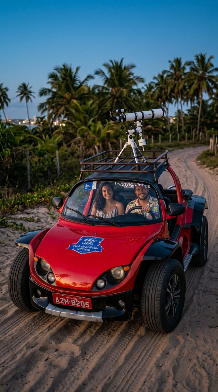 Buggy vermelho credenciado da frota Buggy Legal em Porto de Galinhas