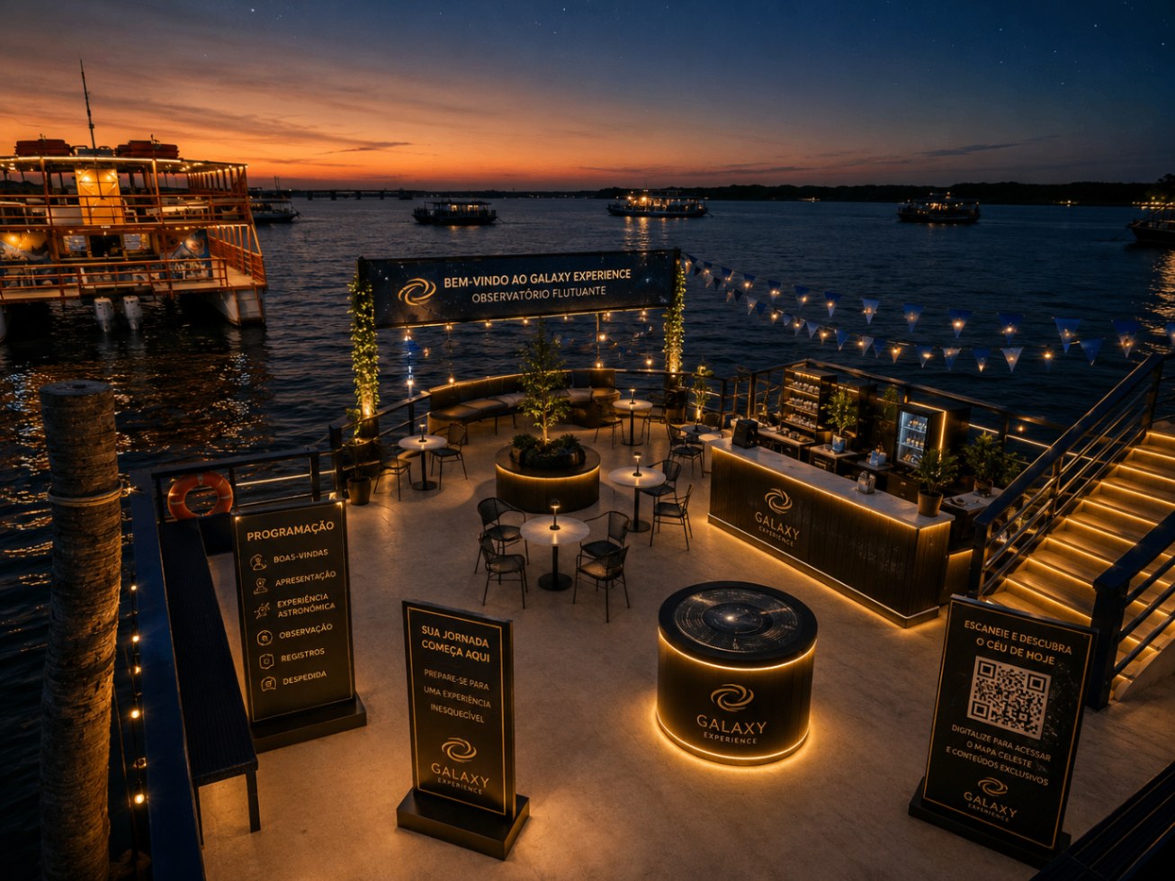 Lounge à beira do rio